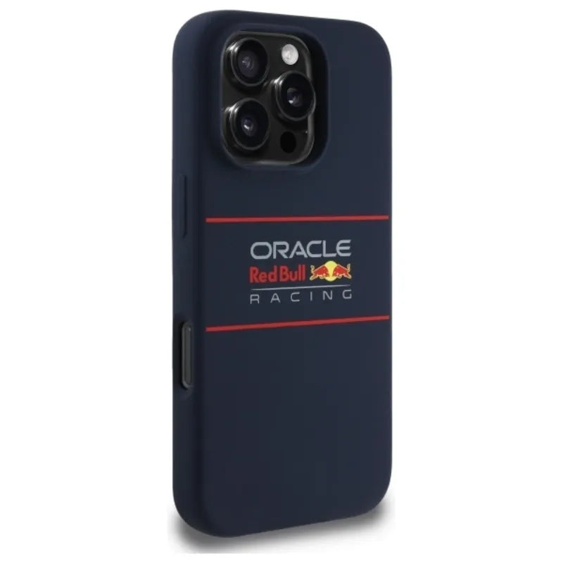 Red Bull Silicone Horizontal Logo MagSafe – iPhone 16 Pro Max dėklas (tamsiai mėlynas)