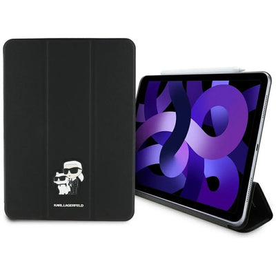 Karl Lagerfeld Book Cover Saffiano Magnetic Karl & Choupette – dėklas iPad Air 11" M3 (2025) / iPad Air 11" M2 (2024) (juodas)
