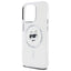 Karl Lagerfeld IML Metal Choupette Head MagSafe – dėklas, skirtas iPhone 13 Pro (baltas)