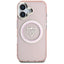 Guess IML Metal Mountain Logo MagSafe – Dėklas iPhone 16 (rožinis)
