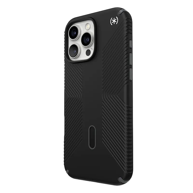 Speck Presidio2 Grip ClickLock & MagSafe – iPhone 16 Pro Max dėklas (juodas / skalūno pilkas / baltas)