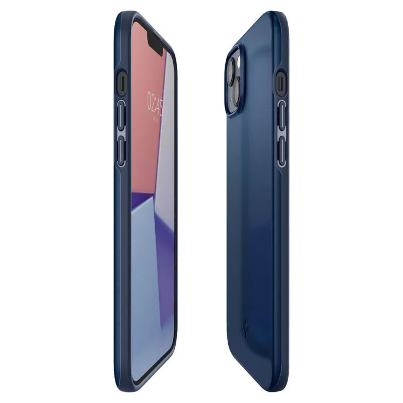 Spigen Thin Fit – dėklas, skirtas iPhone 15 Plus / iPhone 14 Plus (tamsiai mėlynas)
