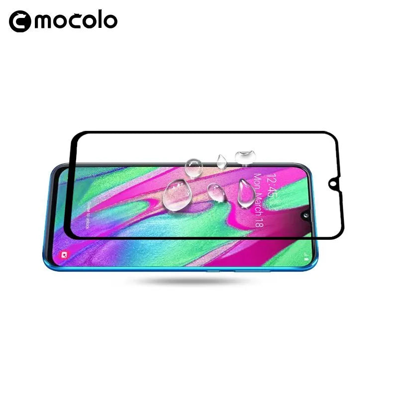 Mocolo 3D 9H Full Glue – viso ekrano apsauginis stiklas Samsung Galaxy A40 (juodas)
