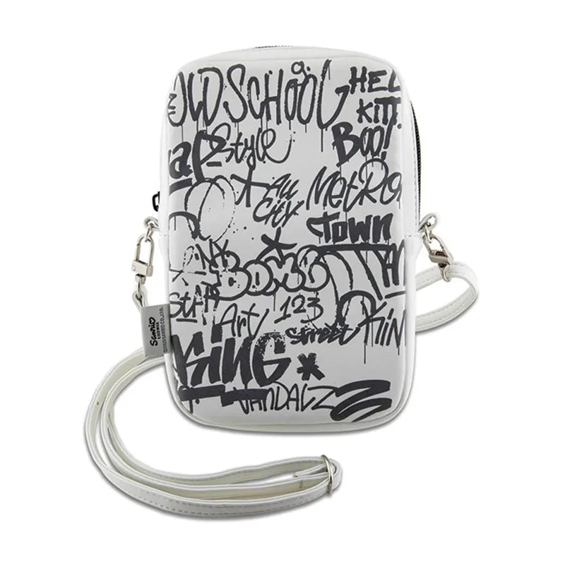 Hello Kitty Graffiti Kitty Head - Crossbody krepšys telefonui (baltas)