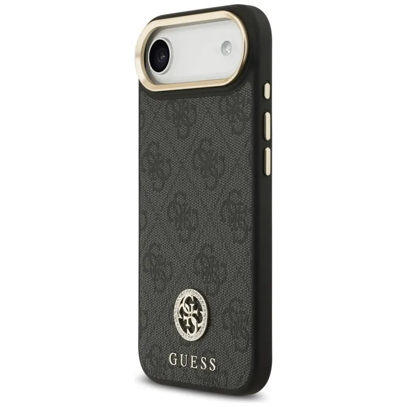 Guess 4G Strass Logo MagSafe - Dėklas iPhone Air (Juodas)