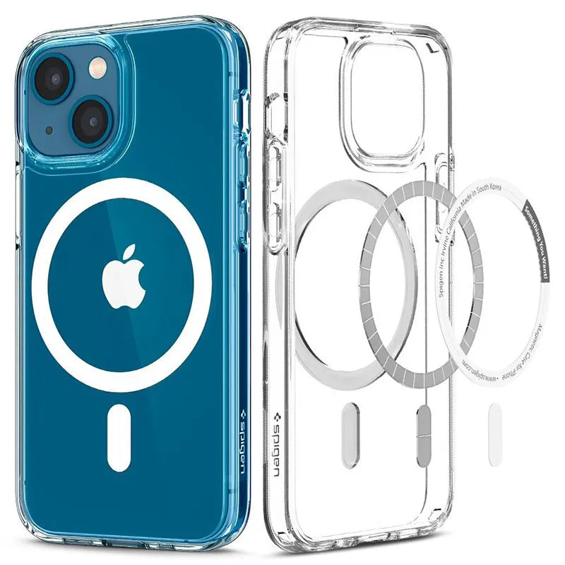 Spigen Ultra Hybrid Mag MagSafe – iPhone 13 dėklas (baltas)