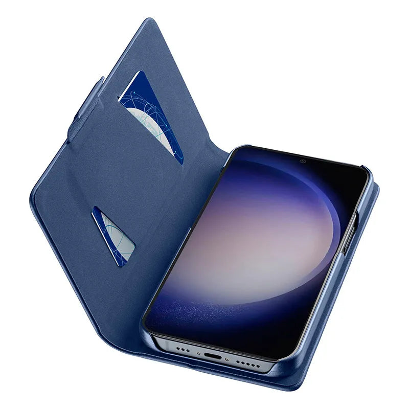 Cellularline Book Case – dėklas Samsung Galaxy S24 (tamsiai mėlynas)
