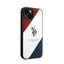 US Polo Assn Tricolor Embossed - Dėklas iPhone 14 Plus (Baltas)