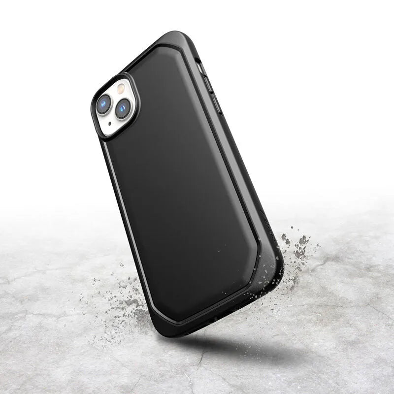 X-Doria Raptic Slim – Biologiškai skaidus dėklas, skirtas iPhone 14 Plus (juodas)