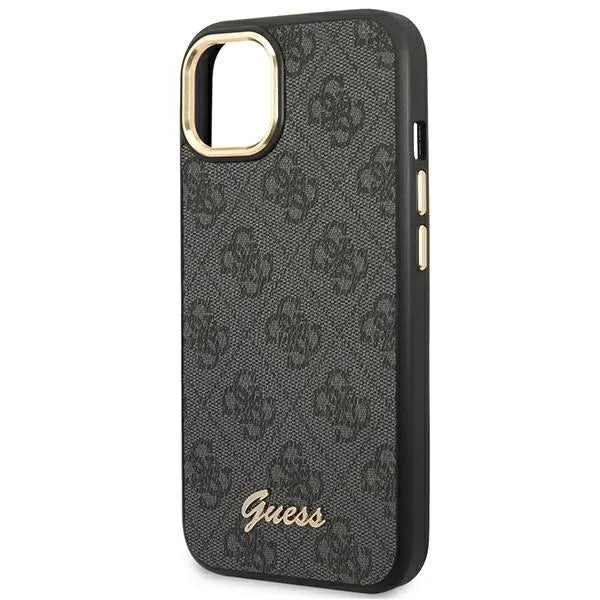 Guess 4G Metal Camera Outline dėklas – dėklas iPhone 14 Plus telefonui (juodas)
