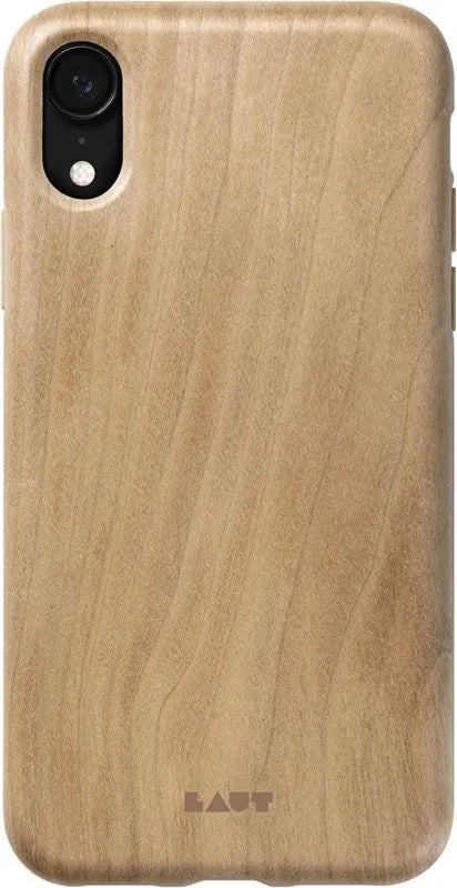 Laut PINNACLE - Dėklas iPhone XR su natūralia mediena (vyšnios mediena)