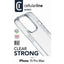 Cellularline Clear Strong – iPhone 15 Pro Max dėklas su antimikrobine apsauga (skaidrus)