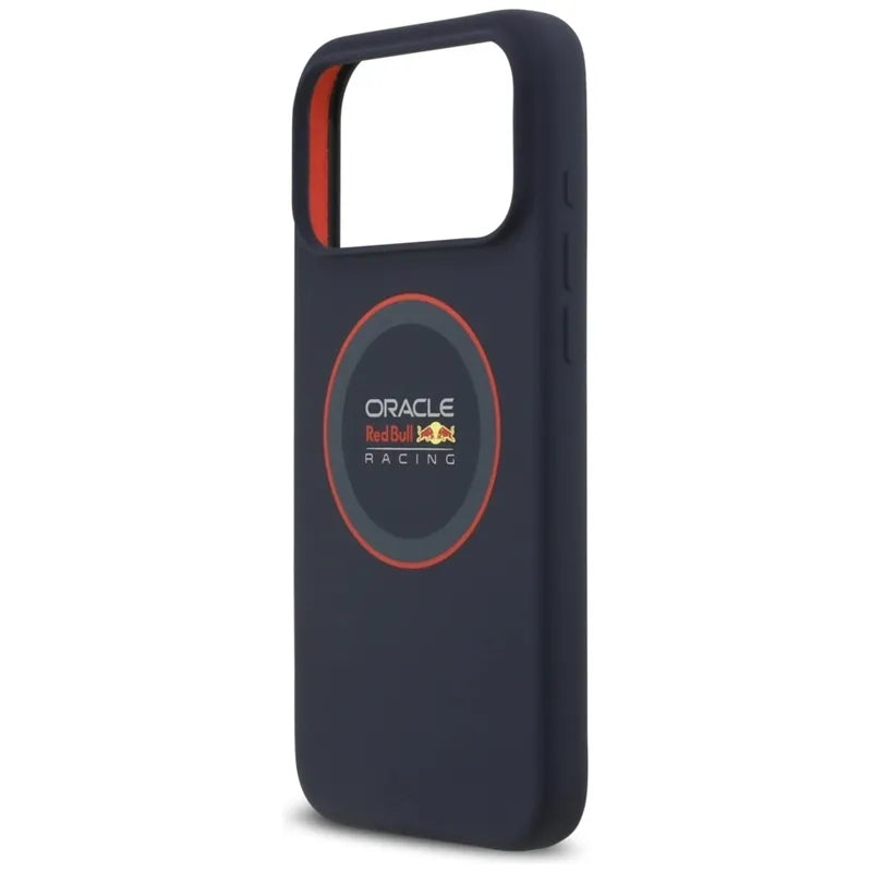 Red Bull Silicone Red Ring MagSafe – iPhone 17 Pro Max dėklas (tamsiai mėlynas)