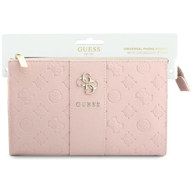 Guess Peony 4G Classic Logos Stripe – rankinė telefono krepšelis (rožinis)