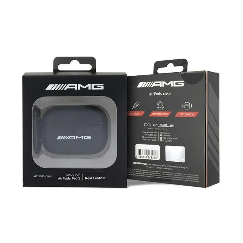 AMG Leather Big Logo – dėklas AirPods Pro 2 (juodas)