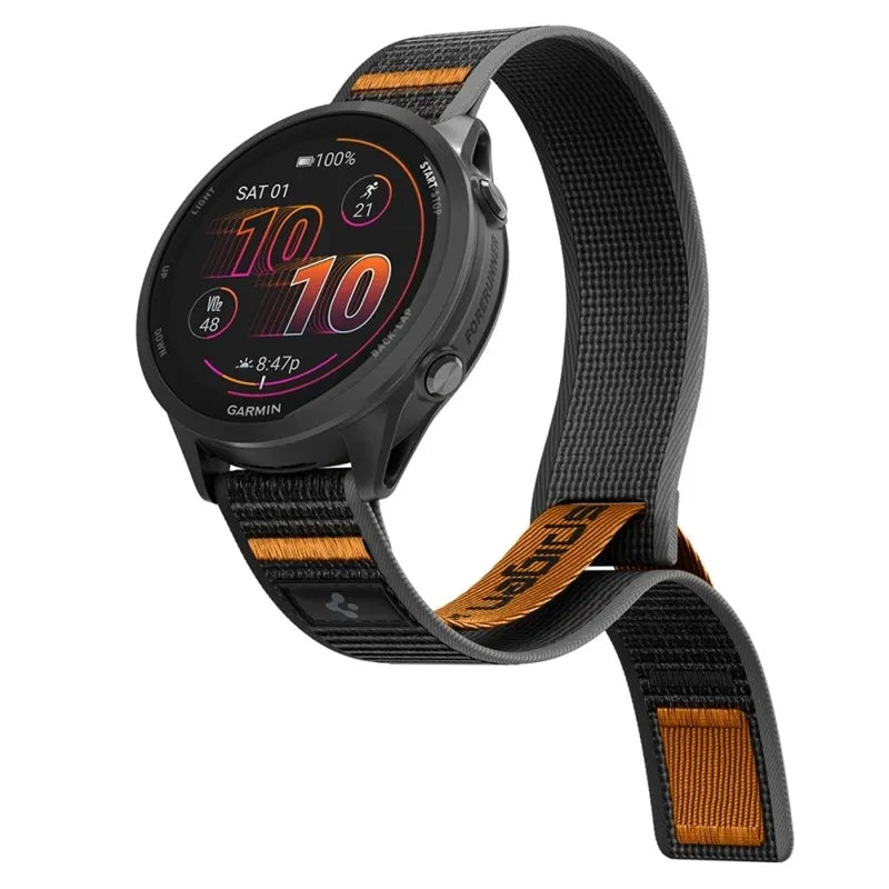 Spigen Athlex Air – Garmin QuickRelease dirželis 22 mm (Active Black / Orange)