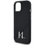 Karl Lagerfeld Silicone Shadow Metal Initial MagSafe – dėklas iPhone 15 (juodas)