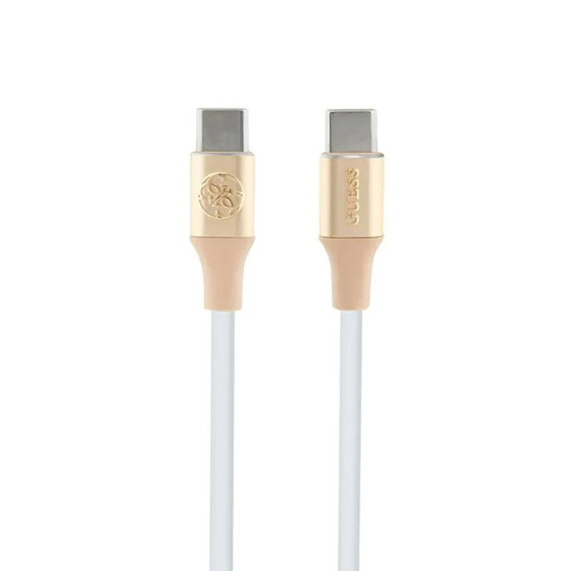 Guess Ebossed Logo - USB-C to USB-C greito įkrovimo laidas 1,5m (auksinis)