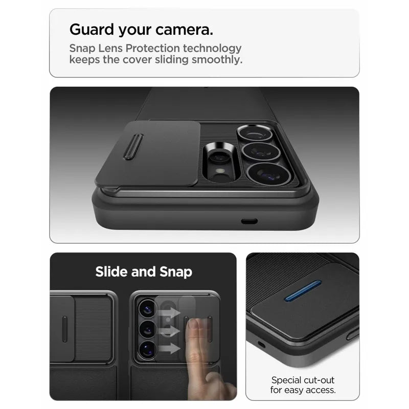 Spigen Optik Armor – Dėklas Samsung Galaxy S26 Ultra (juodas)