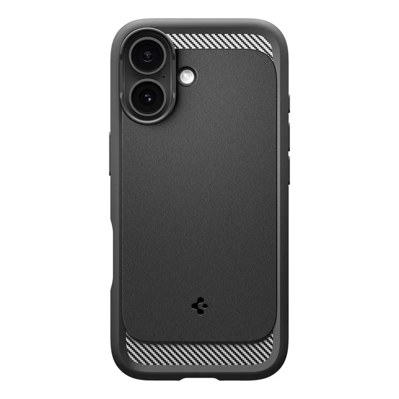 Spigen Rugged Armor Mag MagSafe – dėklas iPhone 17 (matinis juodas)