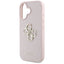 Guess Grained Big 4G Logo Small Classic Logo – dėklas iPhone 16 (rožinis)