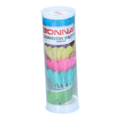 Donnay – plunksniniai badmintono kamuoliukai 5 vnt. (spalvoti)
