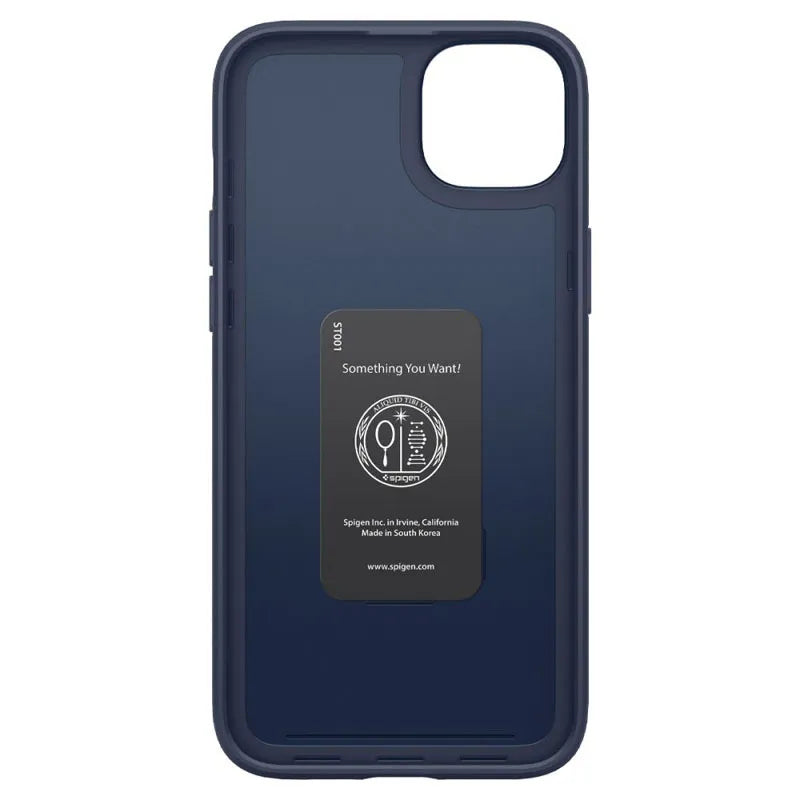 Spigen Thin Fit – dėklas, skirtas iPhone 15 Plus / iPhone 14 Plus (tamsiai mėlynas)