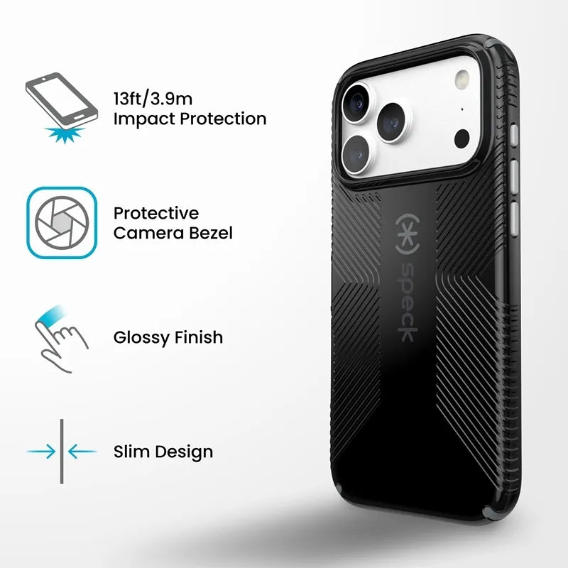 Speck Candyshell Icon MagSafe – dėklas, skirtas iPhone 18 Pro Max / 17 Pro Max (Black Licorice)