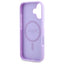 Guess Saffiano Peony Classic Logo MagSafe – dėklas iPhone 16 (violetinis)