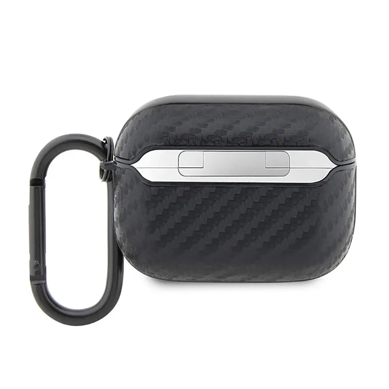 BMW Carbon Double Metal Logo – dėklas Apple AirPods Pro (juodas)