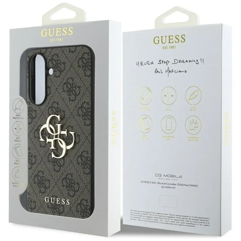 Guess Big 4G Logo Classic Logo – dėklas Samsung Galaxy A56 5G (ruda)