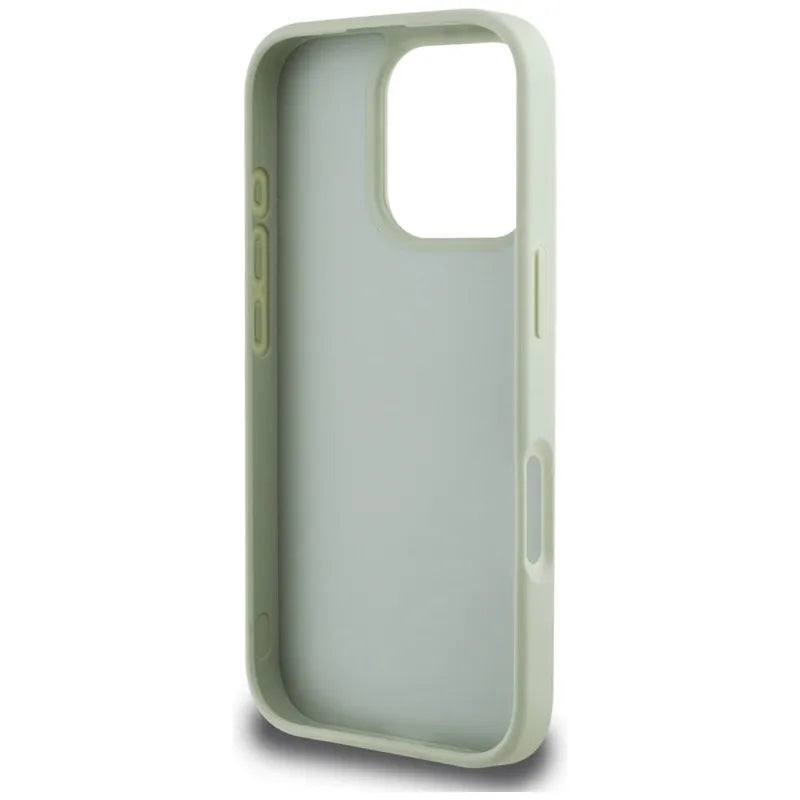 Guess Grained Big 4G Logo Small Classic Logo - dėklas iPhone 16 Pro (žalias)