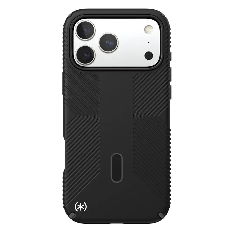 Speck Presidio2 Grip ClickLock & MagSafe dėklas, skirtas iPhone 17 Pro Max (juodas / pilkas / baltas)