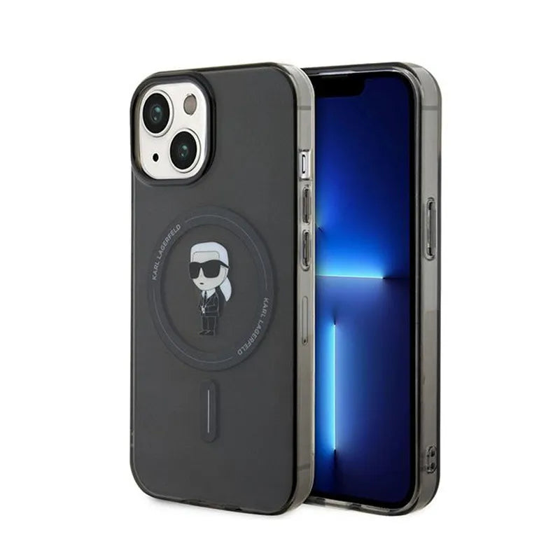 Karl Lagerfeld IML Ikonik MagSafe – iPhone 15 dėklas (juodas)