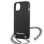 Karl Lagerfeld Leather Textured and Chain – dėklas skirtas iPhone 13 mini (juodas)