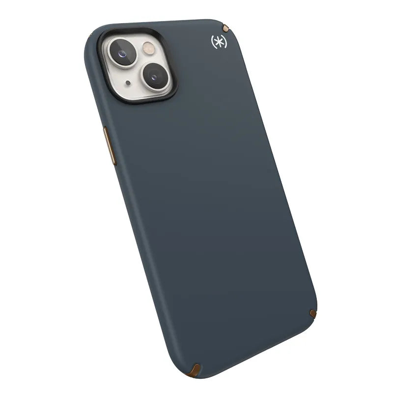 „Speck Presidio2 Pro“ – antibakterinis dėklas, skirtas „iPhone 15 Plus / 14 Plus“ (Charcoal / Cool Bronze / Slate)