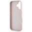 Guess Grained Big 4G Logo Small Classic Logo – dėklas iPhone 16 (rožinis)