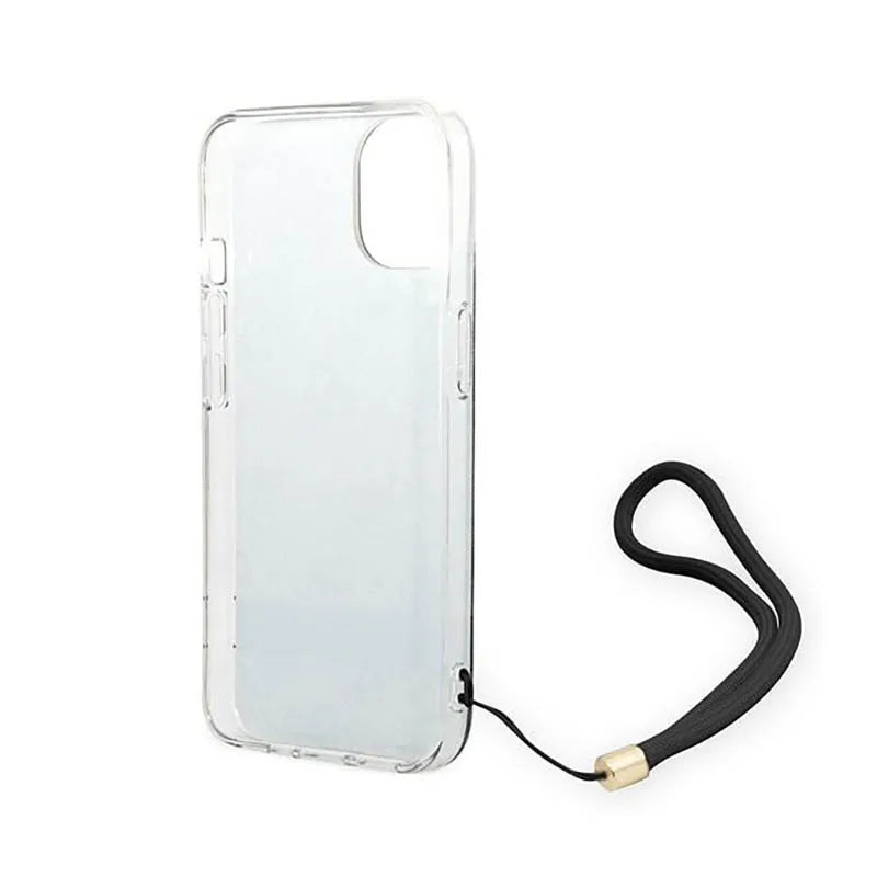 „Guess 4G Print Cord“ – dėklas „iPhone 14 Plus“ telefonui (juodas)