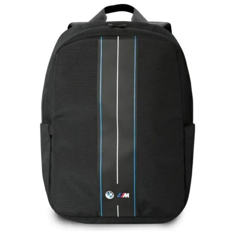 BMW Nylon Blue Stripe – kuprinė nešiojamam kompiuteriui 16" (juoda)