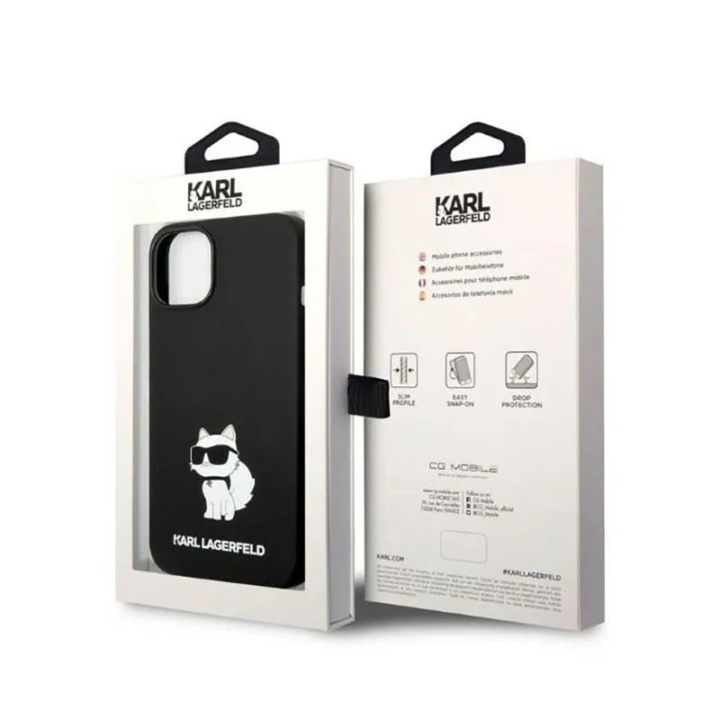 Karl Lagerfeld Silicone NFT Choupette – dėklas, skirtas iPhone 14 Plus (juodas)