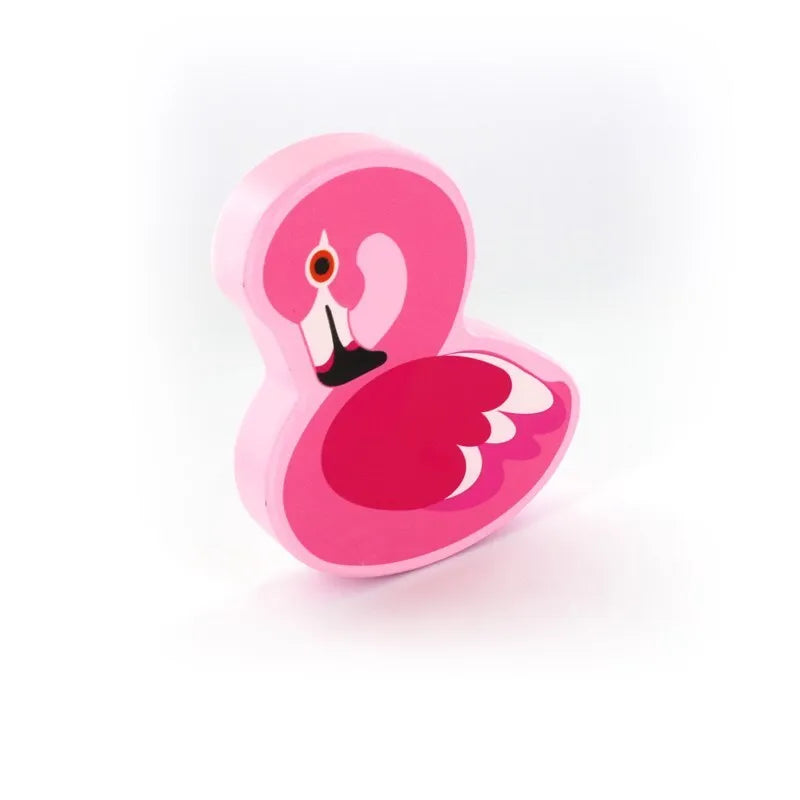 Mediniai barškučiai (Flamingas, Tukanas), modelis parenkamas atsitiktine tvarka