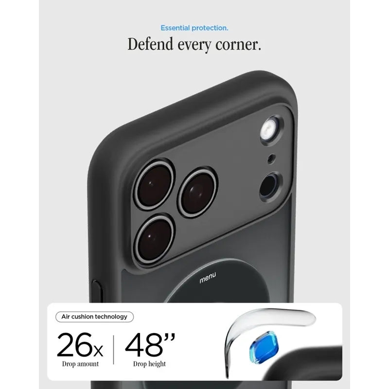 Spigen Ultra Hybrid Mag MagSafe – dėklas, skirtas iPhone 18 Pro Max / 17 Pro Max (klasikinė juoda spalva)