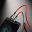 Borofone Highway – 1,2 m USB į Lightning jungties laidas (juodas / raudonas)