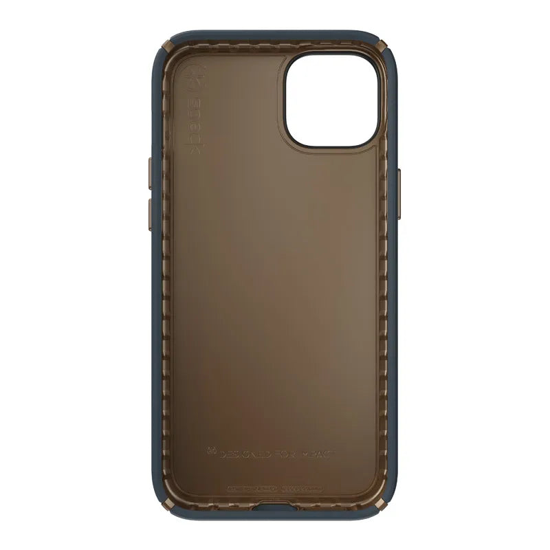 „Speck Presidio2 Pro“ – antibakterinis dėklas, skirtas „iPhone 15 Plus / 14 Plus“ (Charcoal / Cool Bronze / Slate)