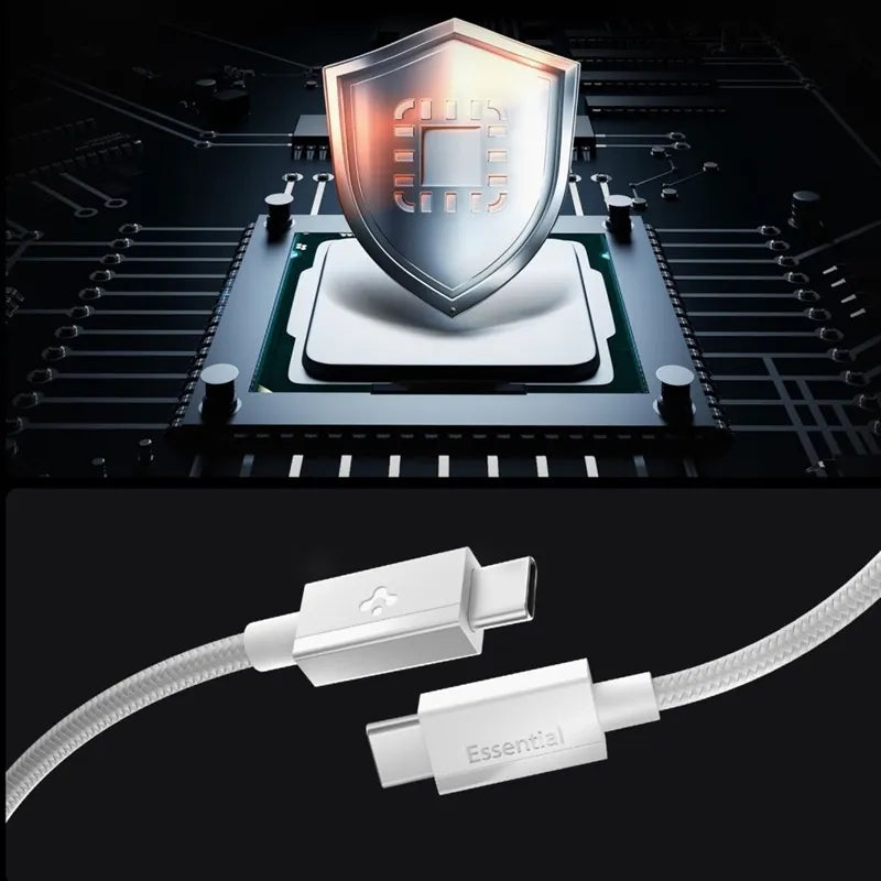 Spigen EB6015CC Essential – USB-C į USB-C laidas 60W 1,5 m (baltas)