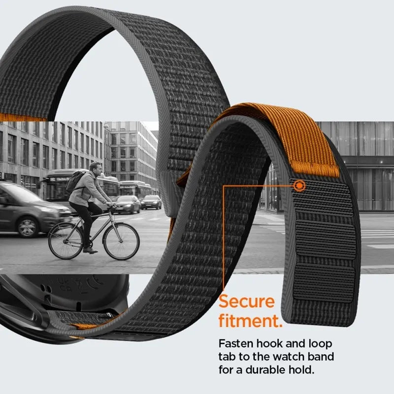 Spigen Athlex Air – Garmin QuickRelease dirželis 22 mm (Active Black / Orange)