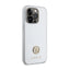 Guess 4G Strass Metal Logo - dėklas iPhone 15 Pro (sidabrinis)