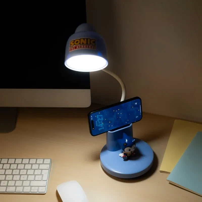Sonic – lanksti LED stalinė lempa vaikams su organizatoriumi, belaidė, USB-C, reguliuojamo ryškumo
