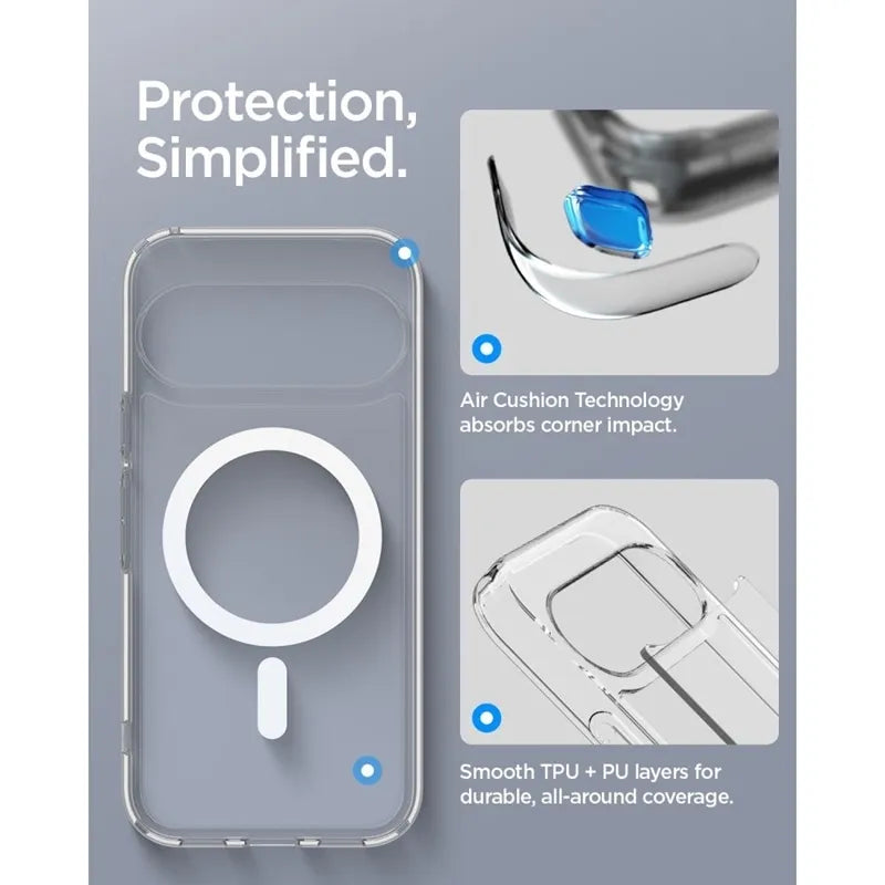 Spigen Ultra Hybrid Mag MagSafe - dėklas Google Pixel 11 (skaidrus/baltas)