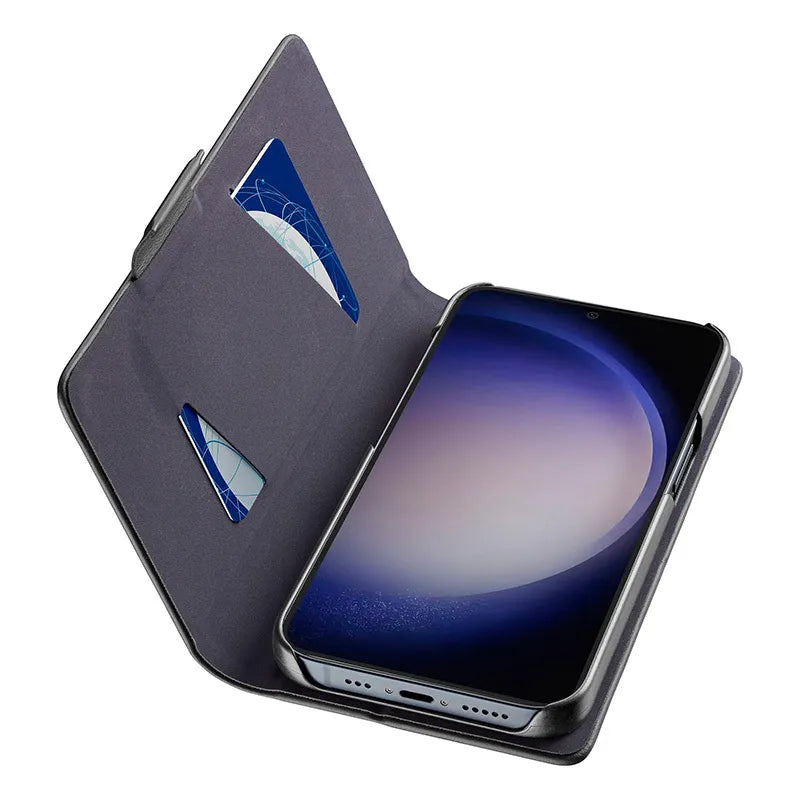 Cellularline Book Case – dėklas Samsung Galaxy S24 (juodas)